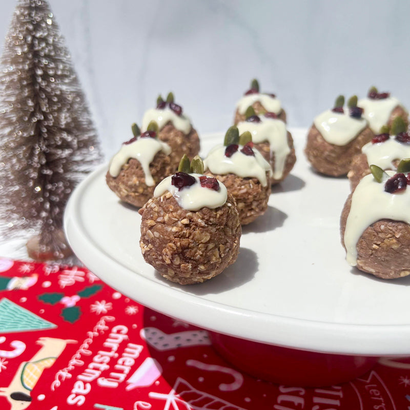 Christmas Pudding Protein Balls